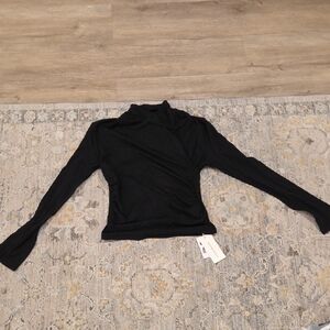 NWT Commense Elegant Black Long Sleeve Top